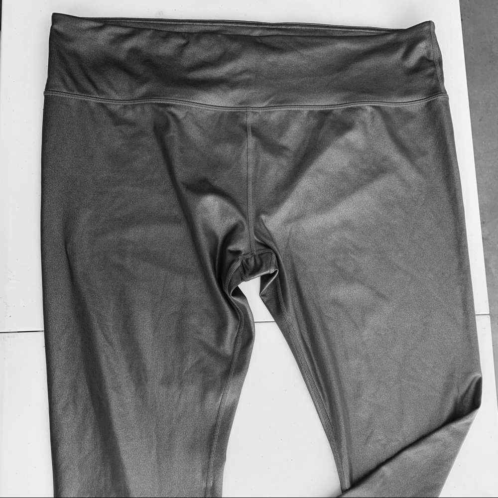 Athleta Elation shimmer tights; espresso color